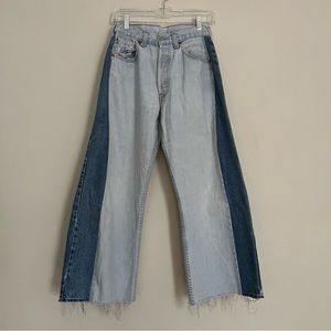 B sides lasso vintage upcycled denim 501 jeans size 24